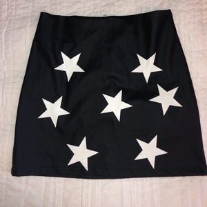 NWT beginning boutique star leather skirt